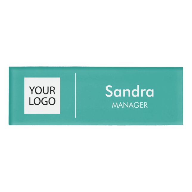 Name Badge Magnet Custom Logo | Employee Staff (Front)