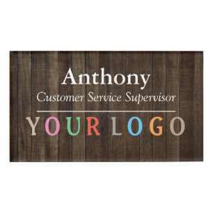 Name Badge Magnet Custom Logo Employee Staff Large