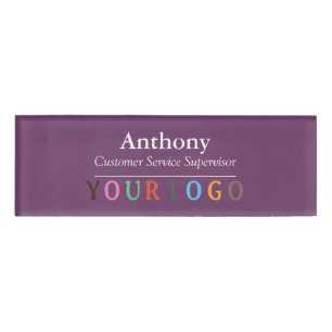 Name Badge Magnet Custom Logo Employee Staff Large
