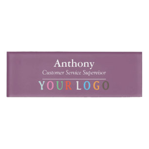 Name Badge Magnet Custom Logo Employee Staff Large