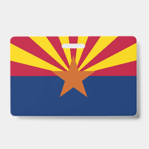 Name Badge with flag of Arizona State, USA ID Badge