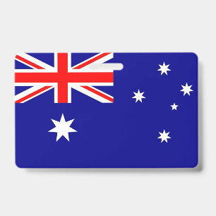 Name Badge with flag of Australia ID Badge