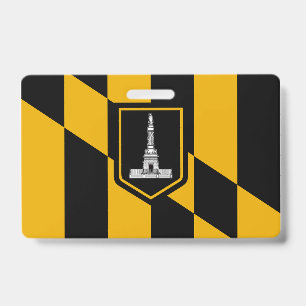 Name Badge with flag of Baltimore City ID Badge