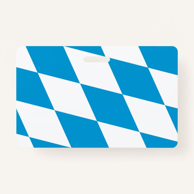 Name Badge with flag of Bavaria, Germany ID Badge (Front)