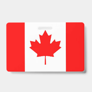Name Badge with flag of Canada ID Badge