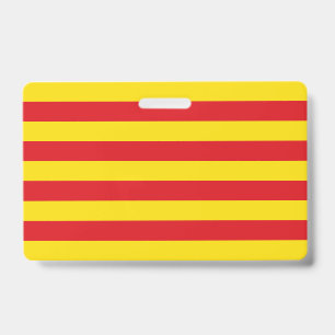 Name Badge with flag of Catalonia ID Badge