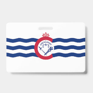 Name Badge with flag of Cincinnati City ID Badge