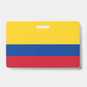 Name Badge with flag of Colombia ID Badge