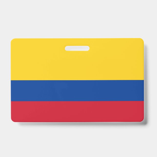Name Badge with flag of Colombia ID Badge (Front)