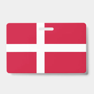 Name Badge with flag of Denmark ID Badge