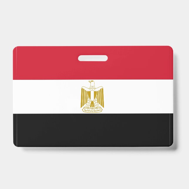 Name Badge with flag of Egypt ID Badge (Front)