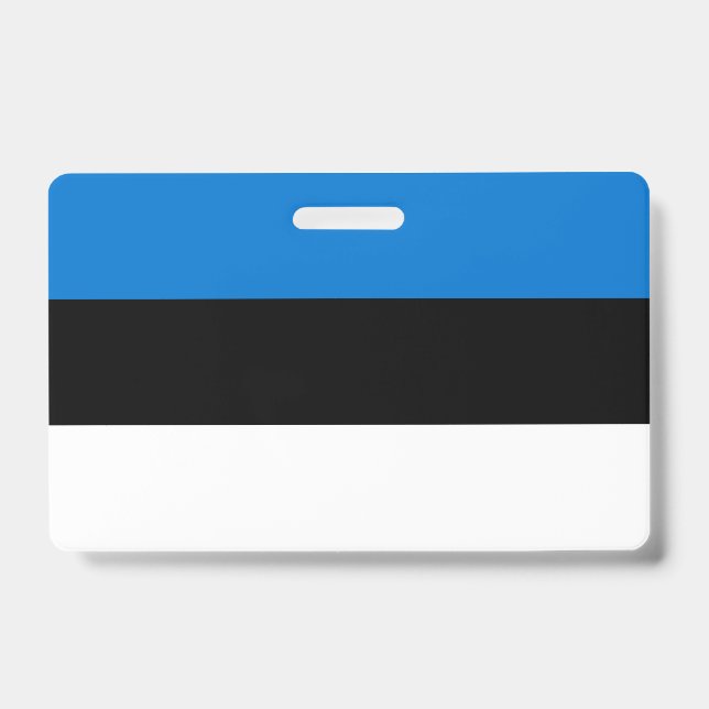 Name Badge with flag of Estonia ID Badge (Front)
