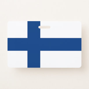 Name Badge with flag of Finland ID Badge