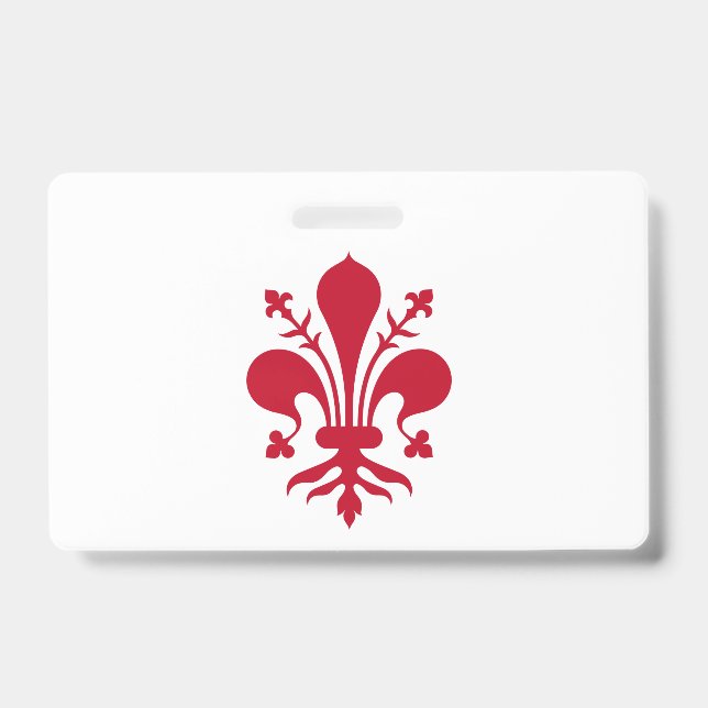 Name Badge with flag of Florence ID Badge (Front)