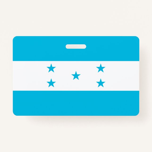 Name Badge with flag of Honduras ID Badge (Front)