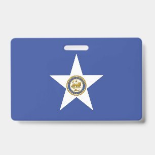 Name Badge with flag of Houston City ID Badge