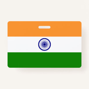 Name Badge with flag of India ID Badge