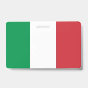 Name Badge with flag of Italy ID Badge