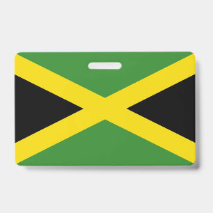 Name Badge with flag of Jamaica ID Badge