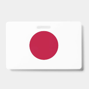 Name Badge with flag of Japan ID Badge