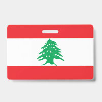 Name Badge with flag of Lebanon