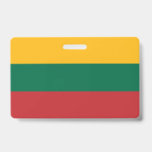 Name Badge with flag of Lithuania ID Badge