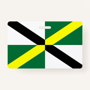 Name Badge with flag of Monterey City ID Badge