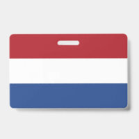 Name Badge with flag of Netherlands