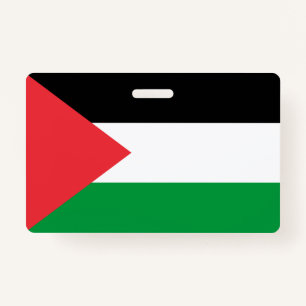 Name Badge with flag of Palestine ID Badge