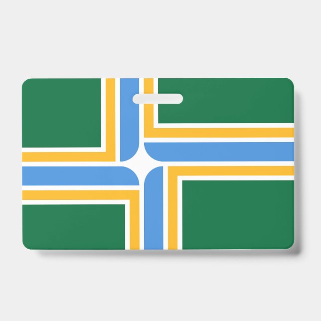 Name Badge with flag of Portland City ID Badge (Front)