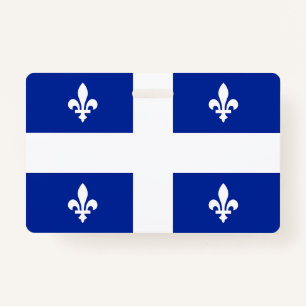 Name Badge with flag of Quebec ID Badge