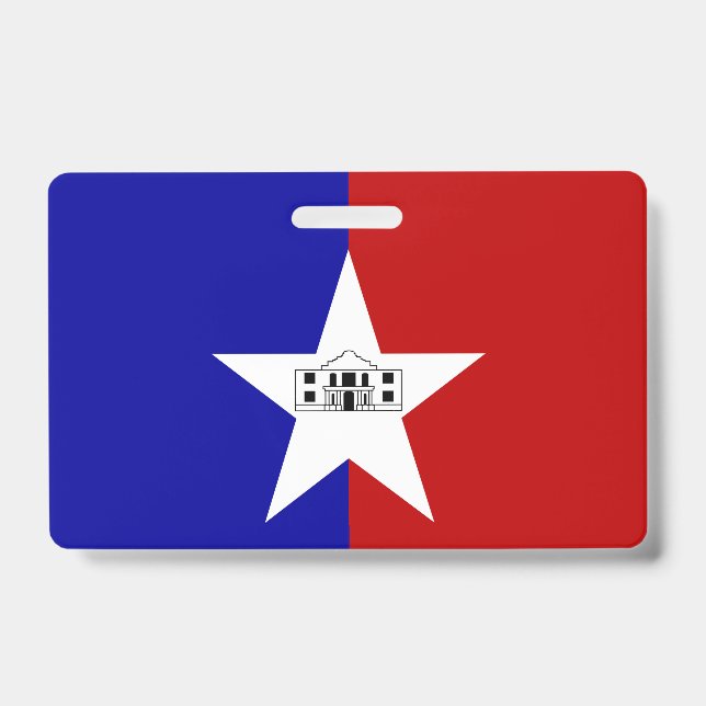 Name Badge with flag of San Antonio City ID Badge (Front)