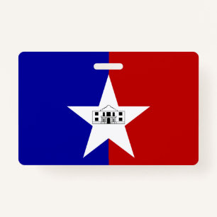 Name Badge with flag of San Antonio City ID Badge
