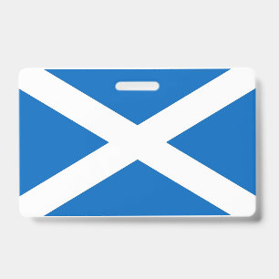 Name Badge with flag of Scotland, United Kingdom ID Badge