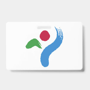 Name Badge with flag of Seoul, South Korea ID Badge