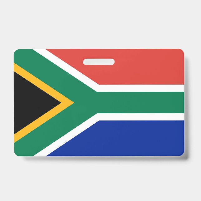 Name Badge with flag of South Africa ID Badge (Front)