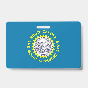 Name Badge with flag of South Dakota, USA ID Badge