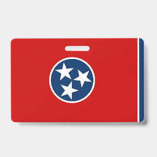 Name Badge with flag of Tennessee, USA ID Badge