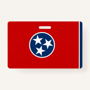 Name Badge with flag of Tennessee, USA ID Badge