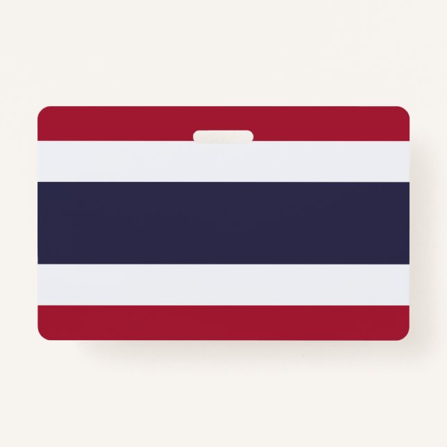 Name Badge with flag of Thailand ID Badge (Front)
