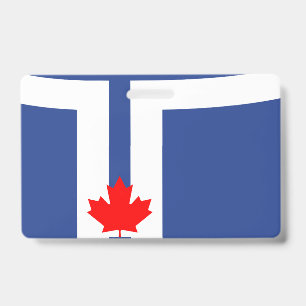 Name Badge with flag of Toronto, Canada ID Badge
