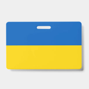 Name Badge with flag of Ukraine ID Badge