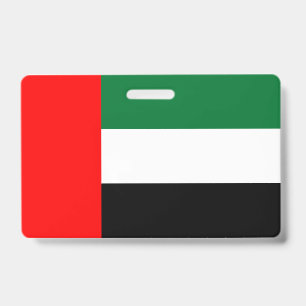 Name Badge with flag of United Arab Emirates ID Badge