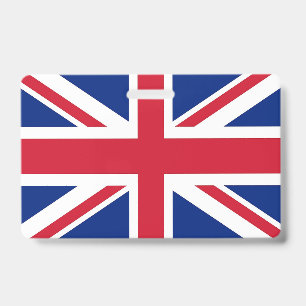 Name Badge with flag of United Kingdom ID Badge