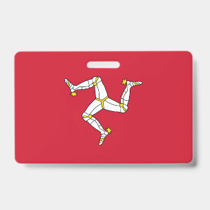 Name Badge with Isle of Man flag, United Kingdom ID Badge