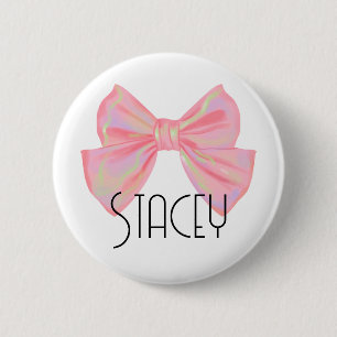 Name Badge Women Gift Party Favor Girl Bow Modern