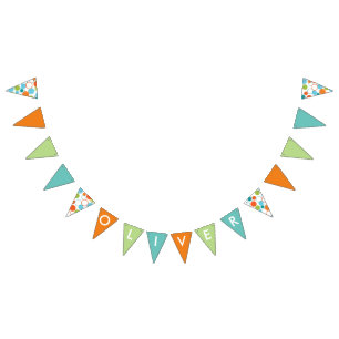 Name Banner with Circle Pattern
