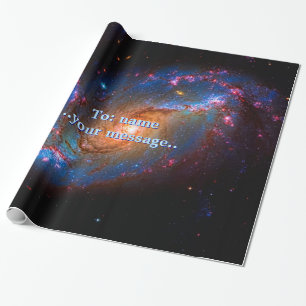 Name, Barred Spiral Galaxy NGC 1672 Wrapping Paper