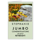 Name, Big JUMBO HUGE Yellow Flowers Retirement