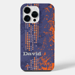 name blue orange surf style iPhone 14 pro max case